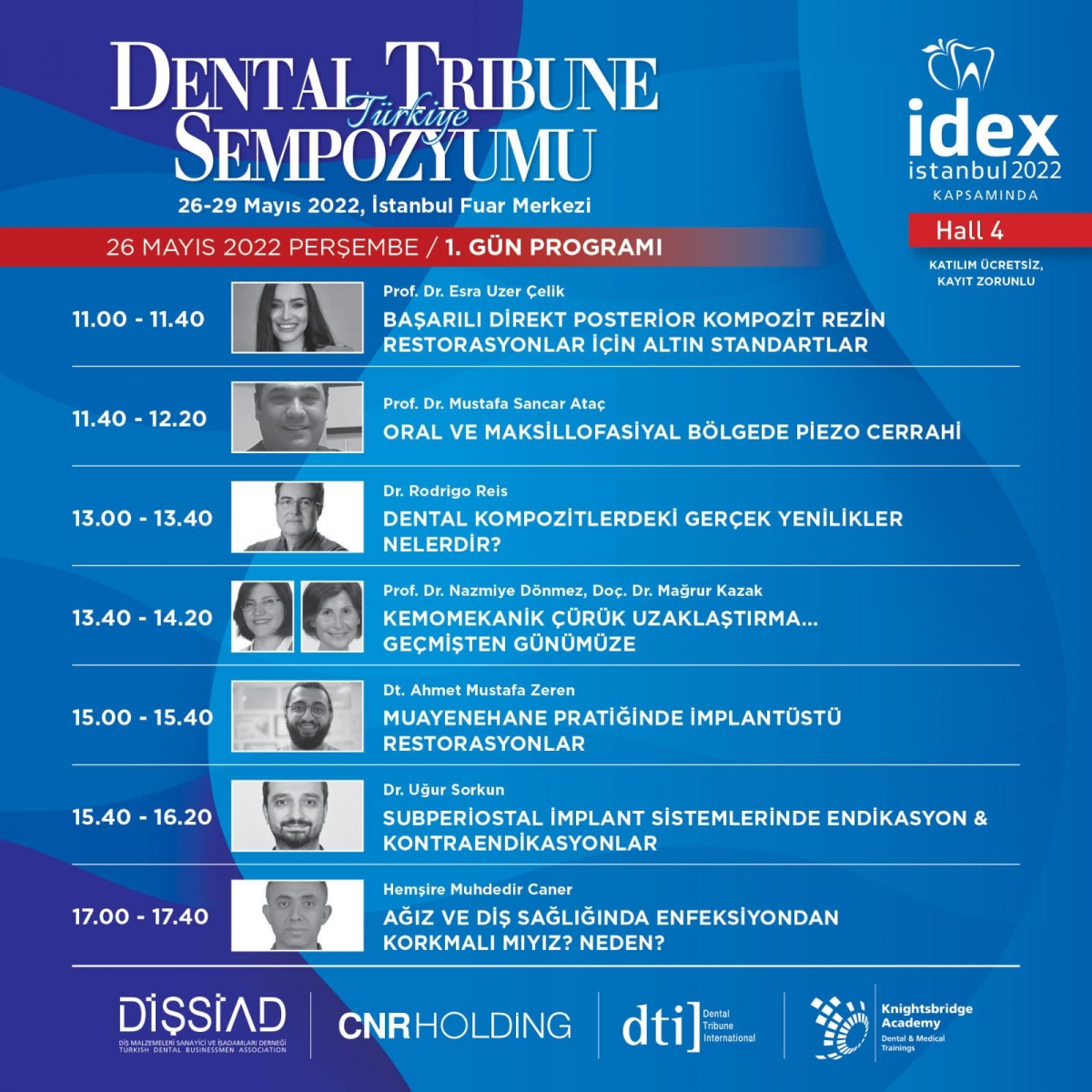 Dental Tribune Turkey Symposium Day 1 Program