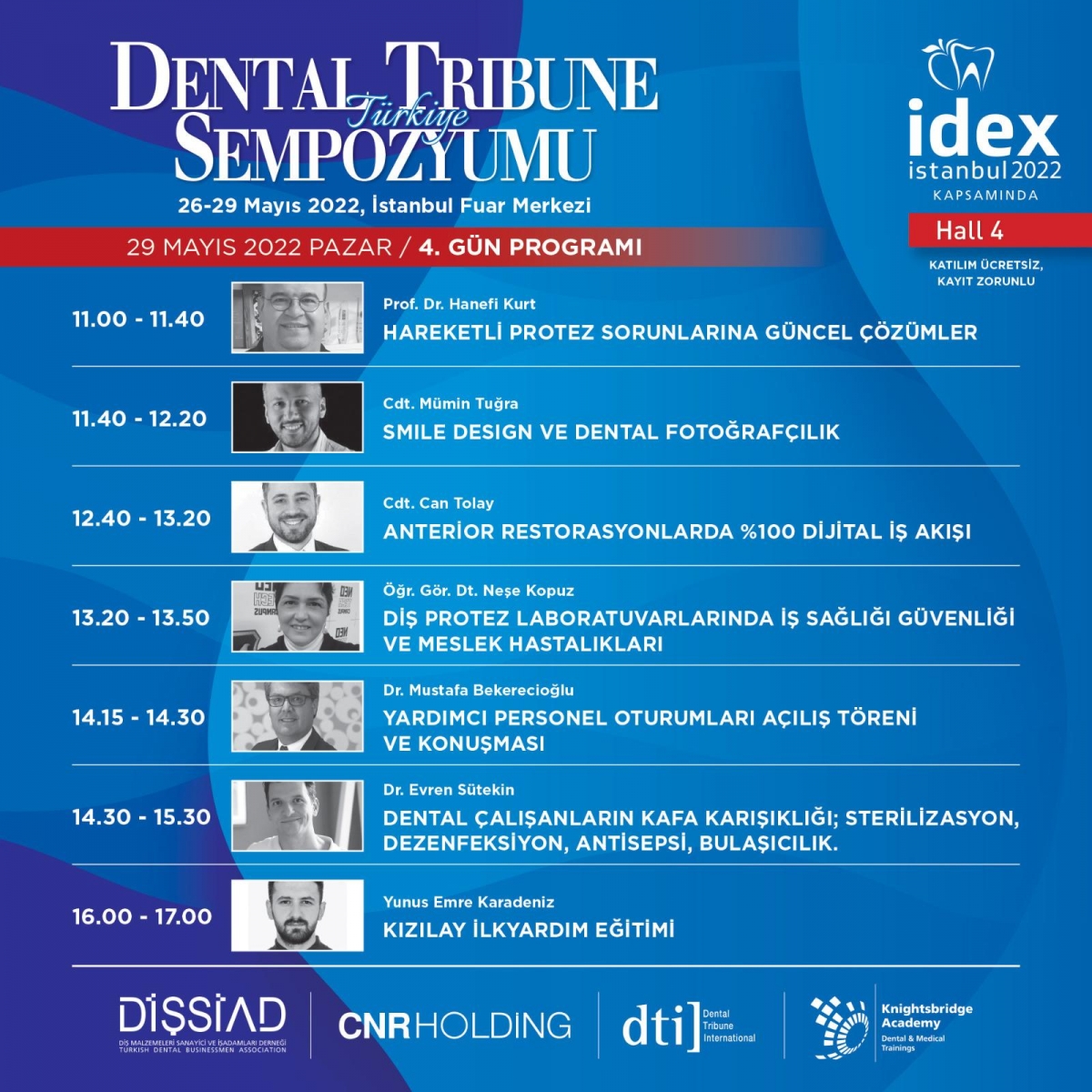 Dental Tribune Türkiye Sempozyumu 4. Gün Programı