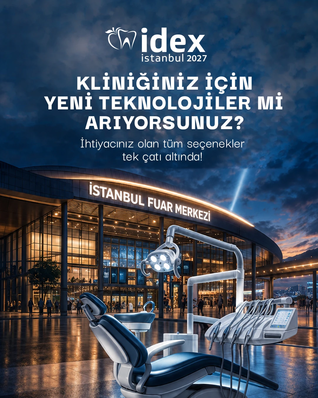 🦷 Kliniğinizi geliştirecek yeni cihazları, sarf malzemelerini ve dijital çözümleri tek tek araştırmak yerine hepsini IDEX İstanbul’da bir arada inceleyin 🔍