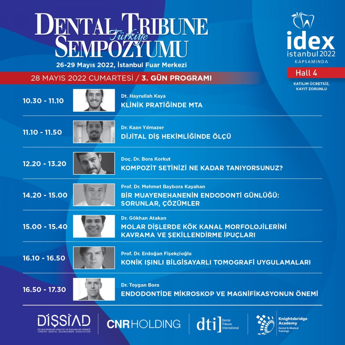 Dental Tribune Türkiye Sempozyumu 3. Gün Programı