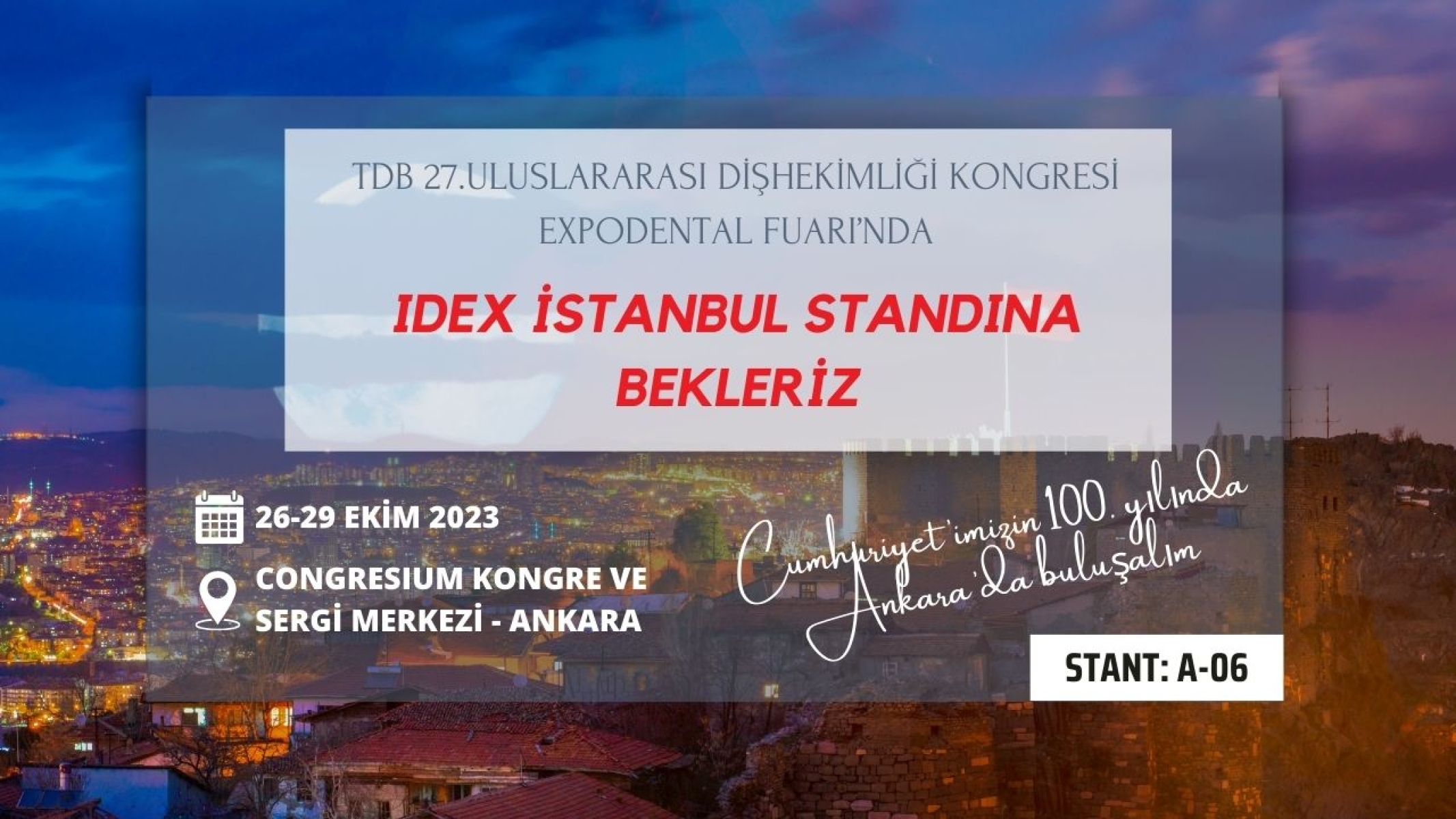 TDB 27. Uluslararası Dişhekimliği Kongresi’nde IDEX İstanbul’u ziyaret edin!