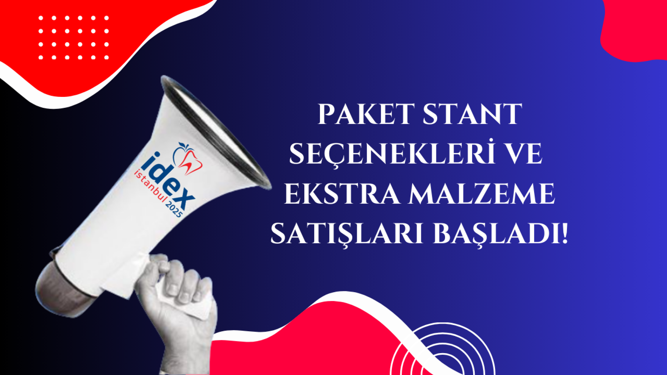 Paket stant ve ek malzeme satışları başladı!